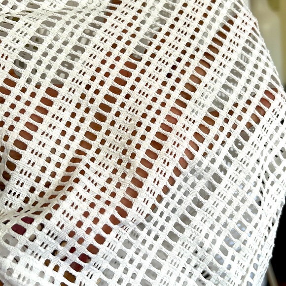 🤍⛱️🏖️Alexa & Stella White Mesh Bottoms with Adjustable Waist-L-NWT - Picture 7 of 14